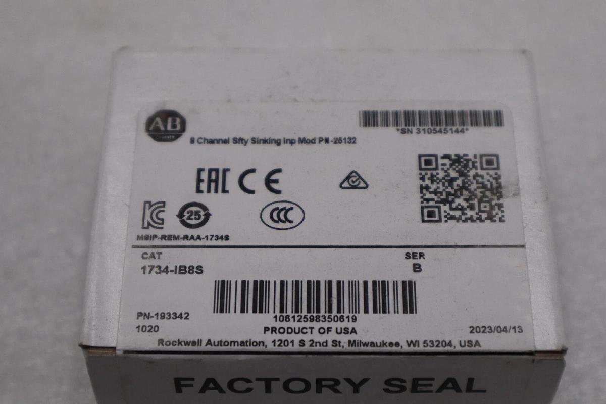 Used 2023 NEW SEALED ALLEN BRADLEY 1734-IB8S / 1734IB8S SER B STOCK L-589C