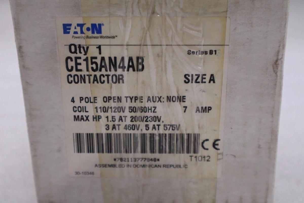 EATON CE15AN4AB CONTACTOR STOCK #L-302A