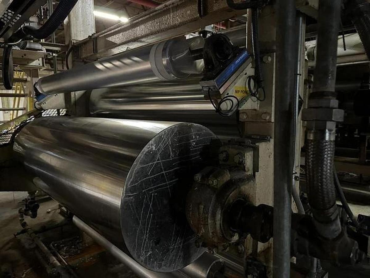 Used 63" WEB WIDTH BLACK CLAWSON CHILLED ROLL (2) ROLL STATION