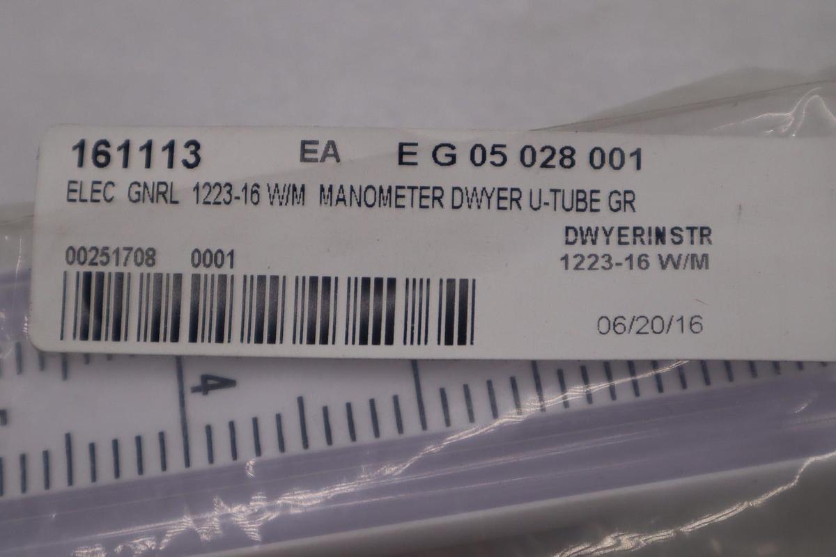 DWYER FLEX TUBE MANOMETER STOCK #G-767