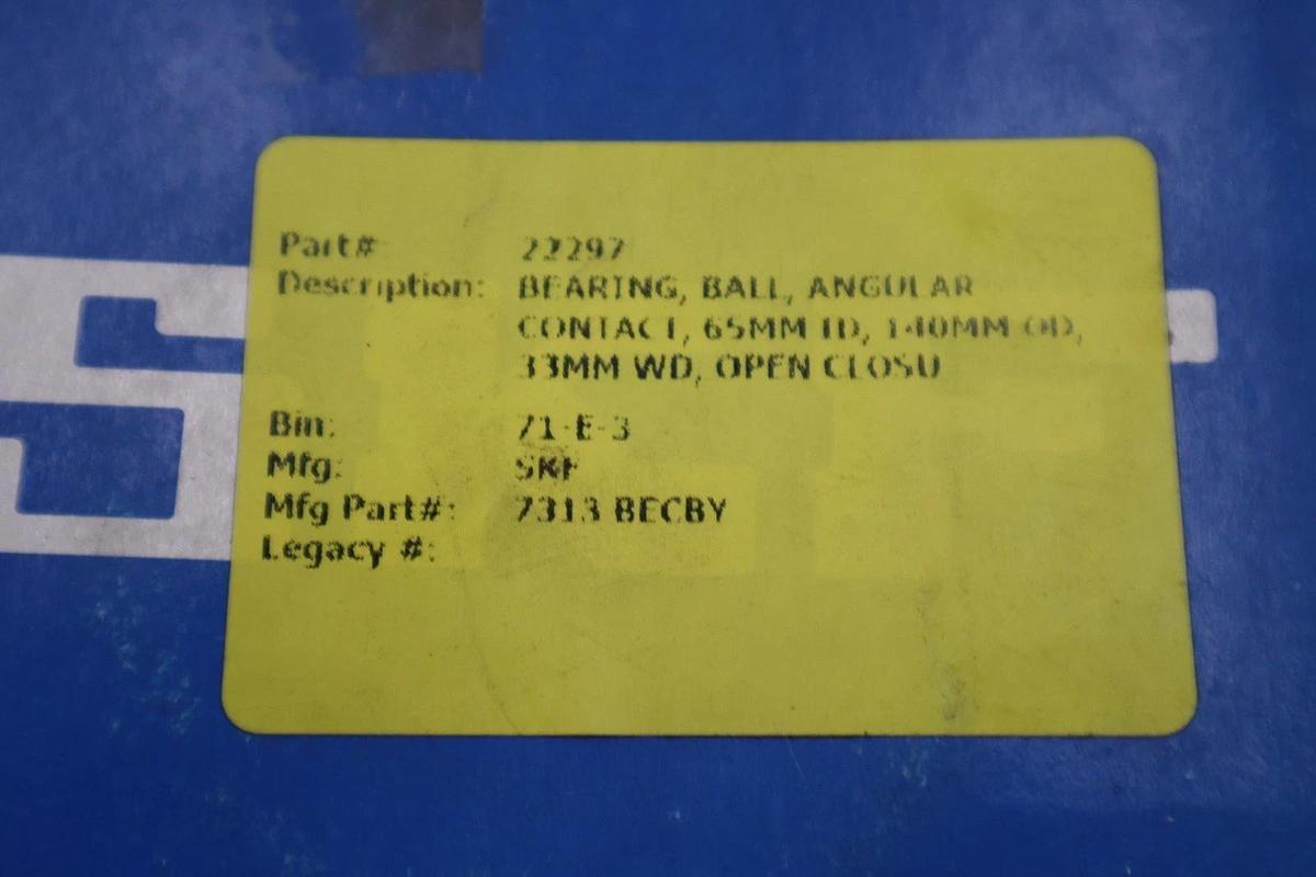 Used NEW OPEN BOX SKF 7313-BECBY ANGULAR CONTACT BEARING STK L221CC