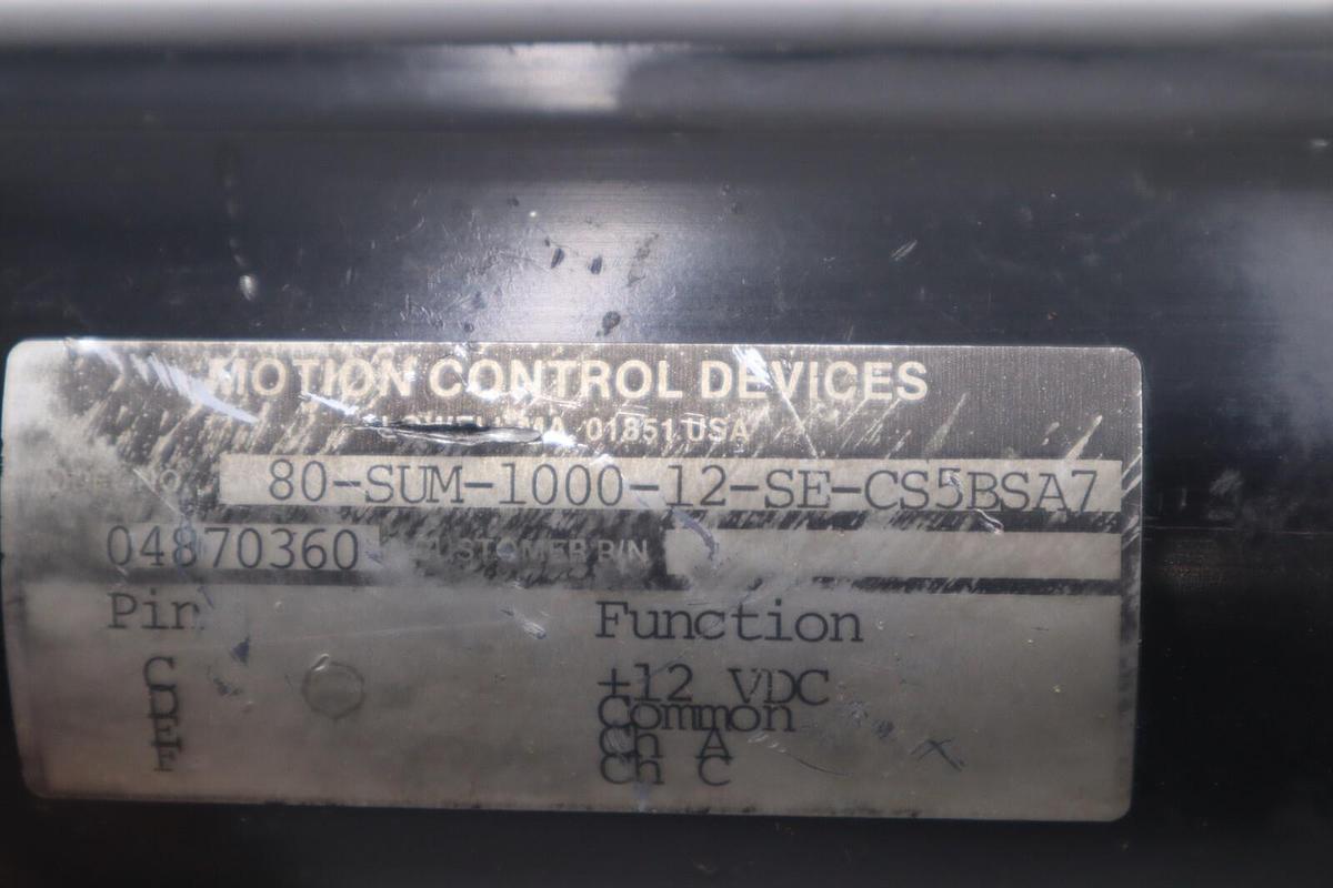 Used MOTION CONTROL DEVICES 80-SUM-1000-12-SE-CS5BSA7 ENCODER STOCK #K-3727