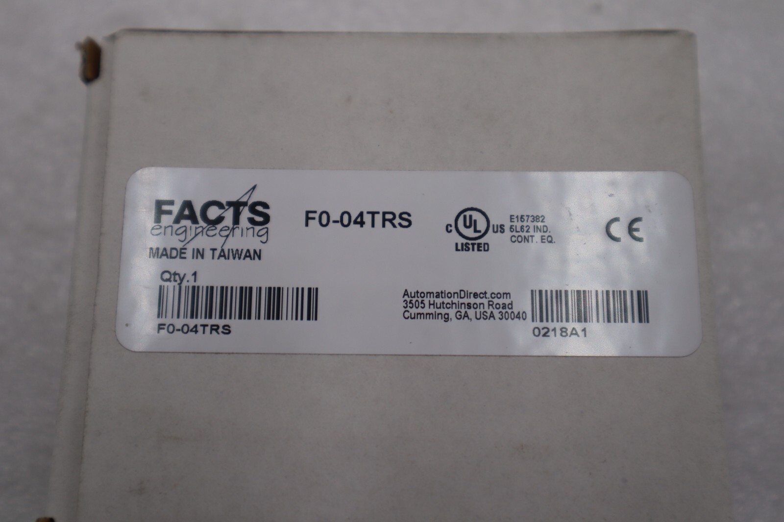 Used AUTOMATION DIRECT F0-04TRS OUTPUT MODULE 4-POINT 6-48 VDC/6-208 VAC STOCK L-606C