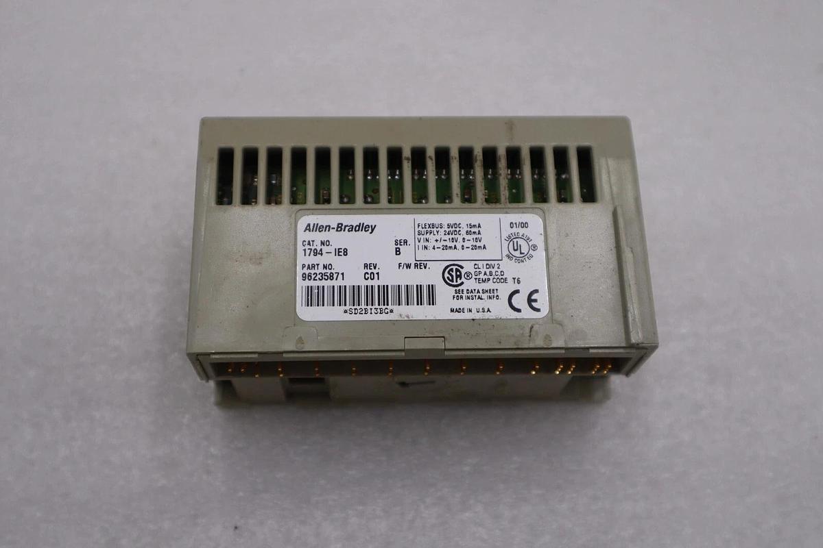 Used Allen Bradley 1794-IE8 /B Flex I/O 8-Point Analog Input STOCK H131A