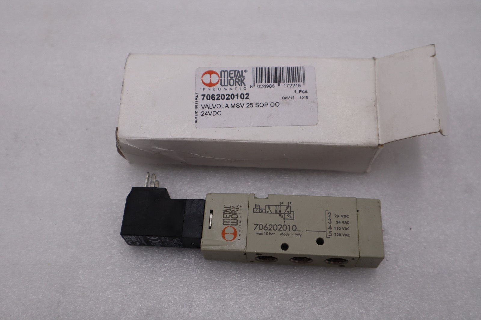 Used NEW OPEN BOX METALWORK 7062020102 Solenoid Valve STOCK H1608A