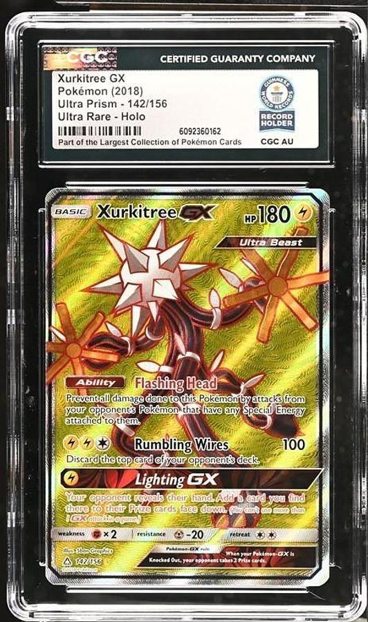 Used Xurkitree GX Pokémon 2018 Ultra Prism 142/156 Ultra Rare Holo CGC WORLD RECORD