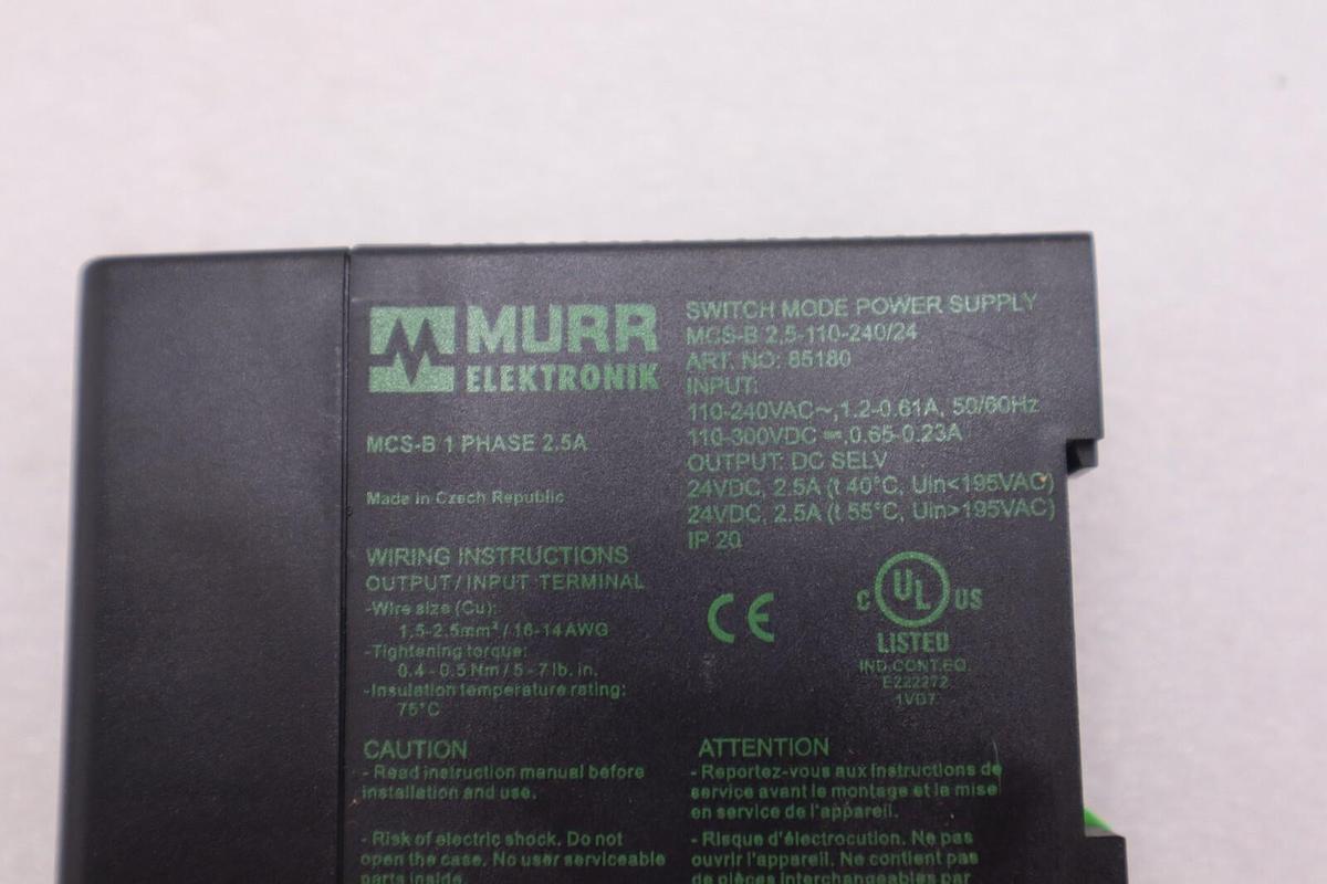 Used MURR ELEKTRONIK MCS-B-2.5-110-240/24 / MCSB2511024024 NEW STOCK K-1619A
