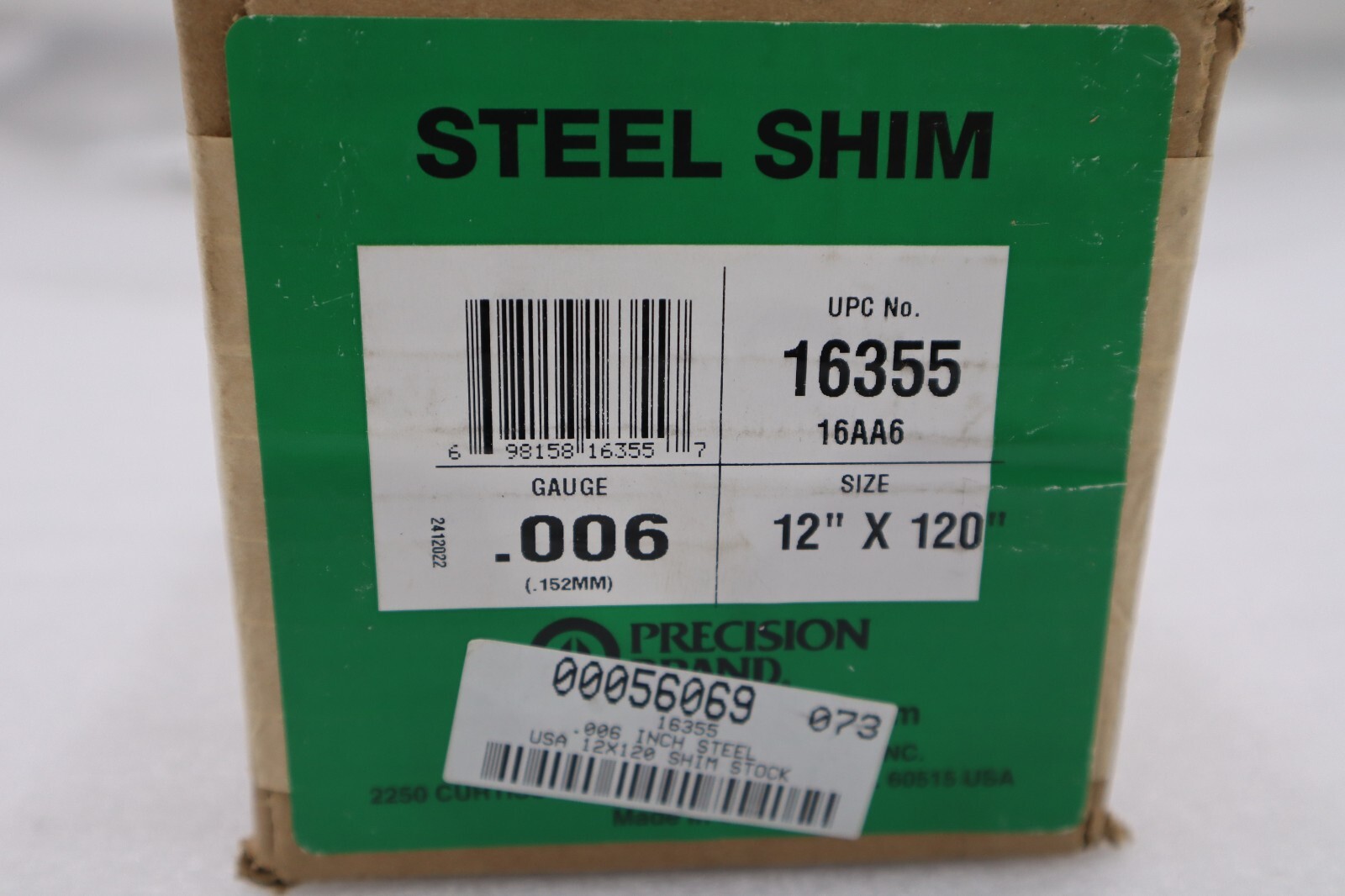 NEW Precision Brand 16355 Shim Stock Roll Cold Low Stl STOCK H323