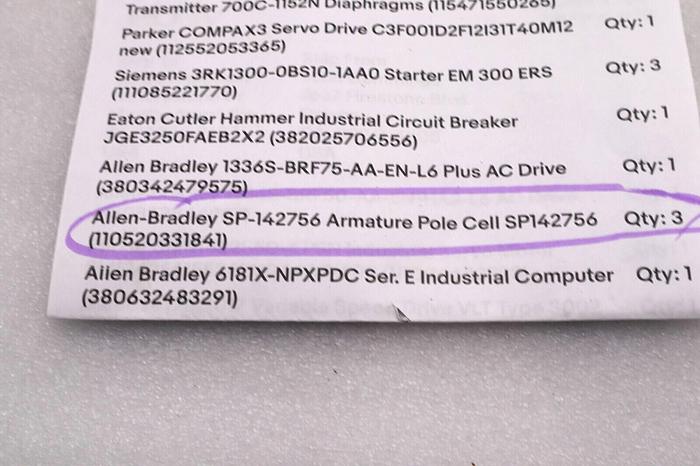 NEW IN BOX ALLEN BRADLEY 142756/SP142756 ARMUTRE POLL CELL #S-241