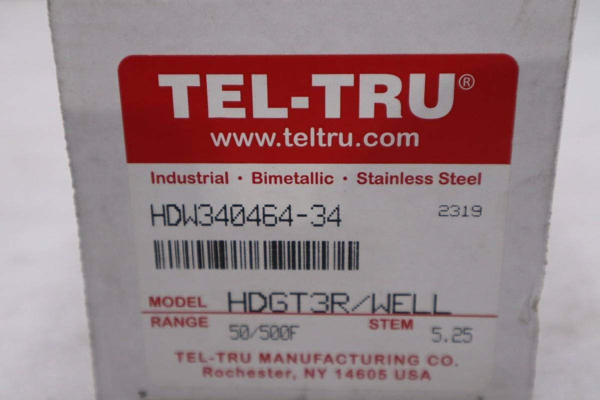 Used NEW OPEN BOX TEL-TRU HDGT3R/WELL THERMOMETER - STOCK GF217A