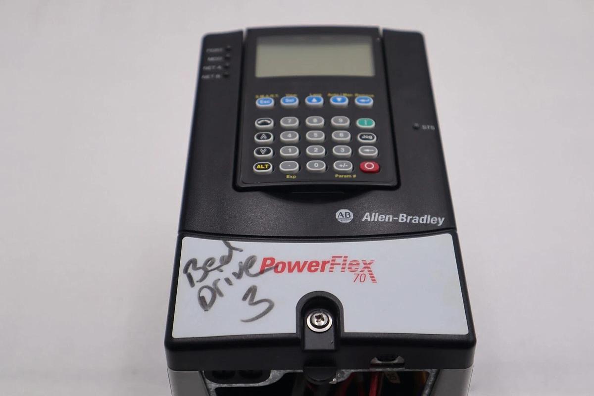 Used ALLEN BRADLEY 20AD2P1A0AYNNNC0 POWERFLEX 70 1 HP SER A STOCK #1911