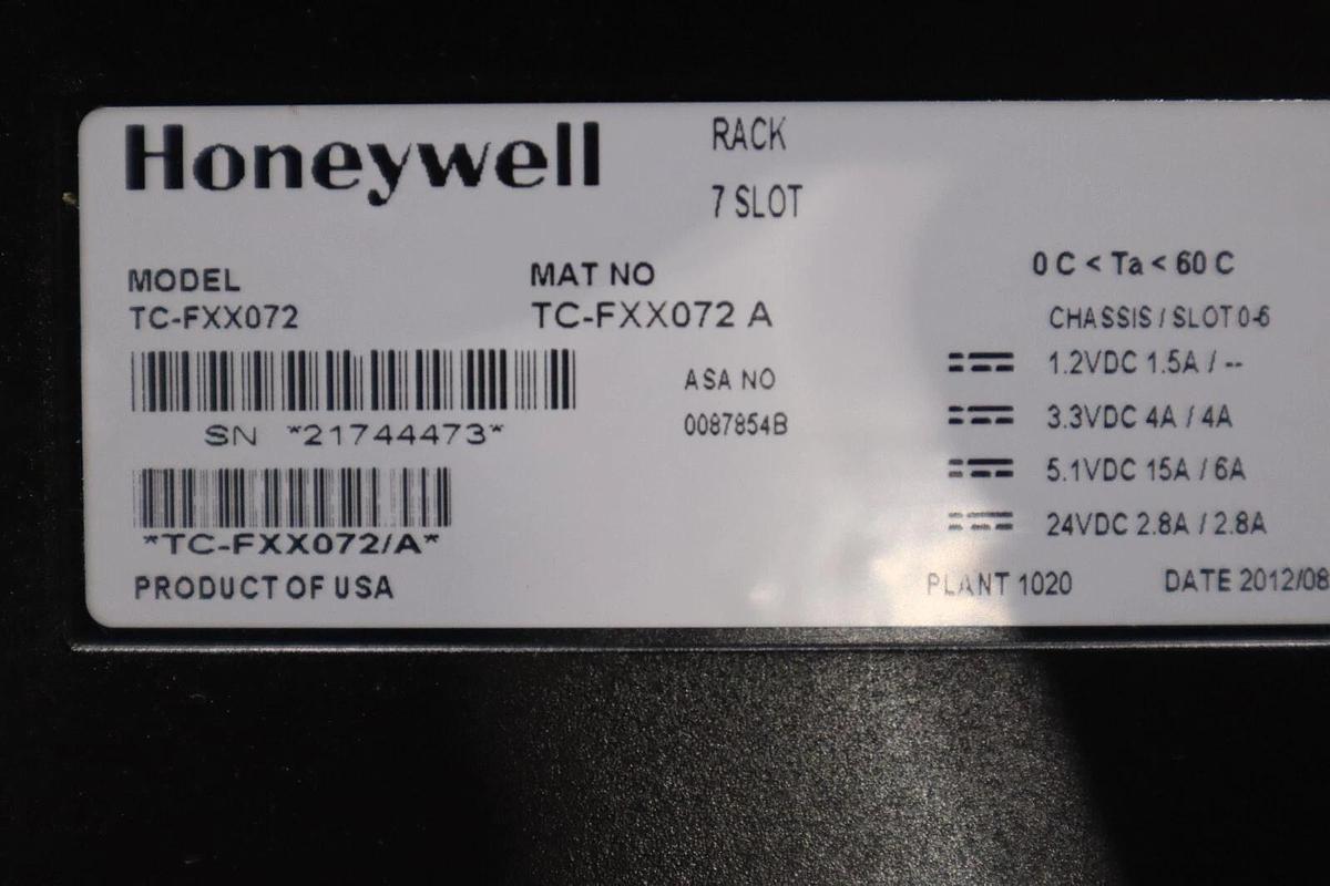 NEW OPEN BOX Honeywell TC-FXX072 A 7-Slot Rack Module Power Supply STOCK G423