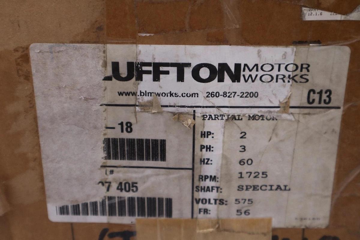 BLUFFTON 2HP 1725RPM 575V 60 HZ PUMP MOTOR - STOCK HP187