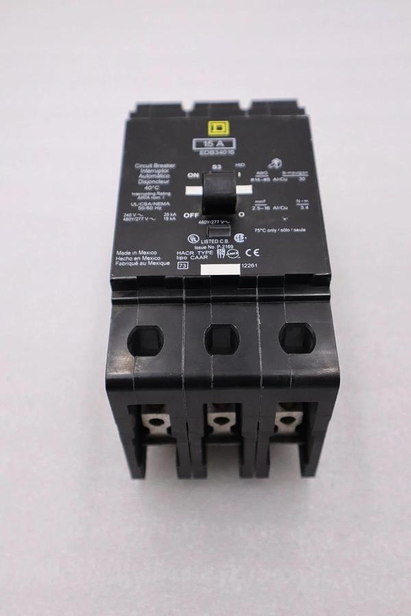 Square D EDB34015 Circuit Breaker NEVER USED - STOCK H834A 785901875239