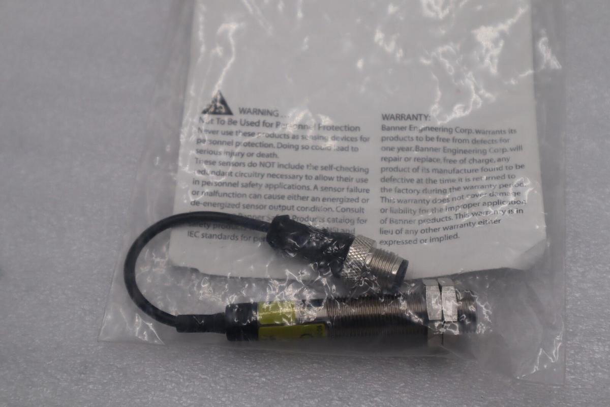 Used Banner M12PFF25Q5 Photoelectric Sensor 10-30 VDC NEW OPEN BOX STOCK L-205-C
