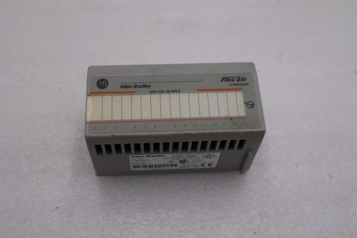 Used Allen-Bradley 1794-0A16 120Vac Output Module Flex I/O 16 Point STOCK H130A
