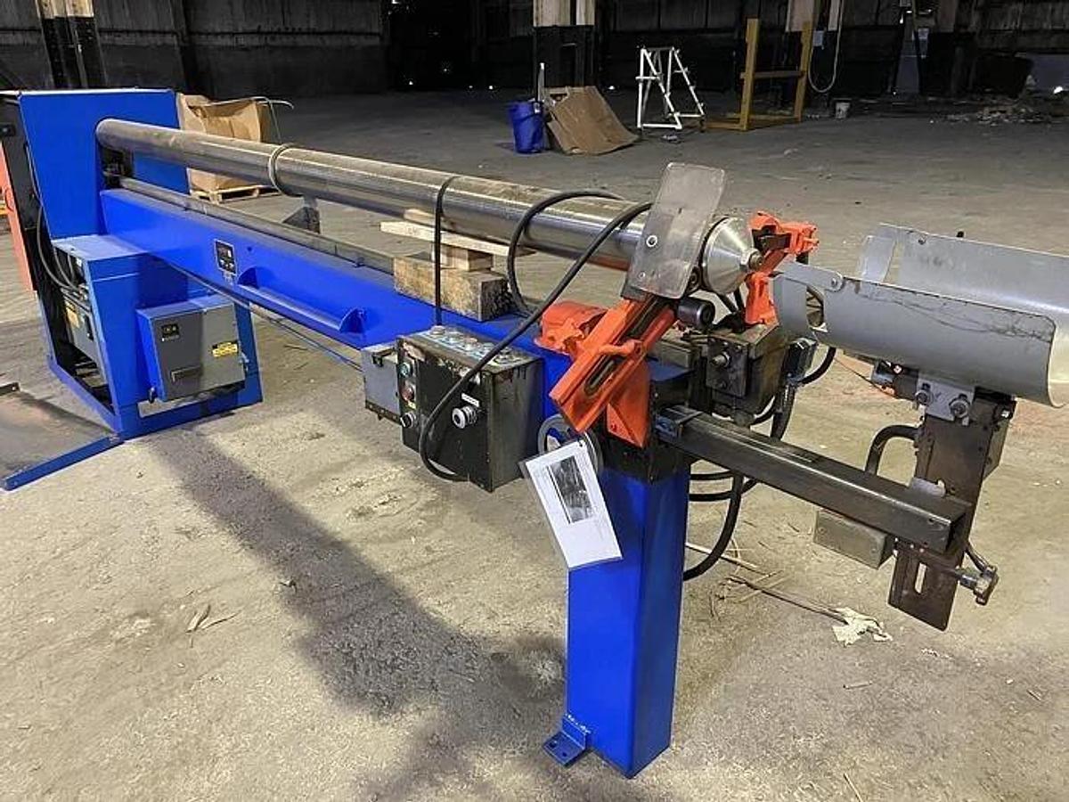 Used 120" APPLETON CORE CUTTER MODEL D21SH1010 SEMI AUTOMATIC 5" DIAMETER SHAFT