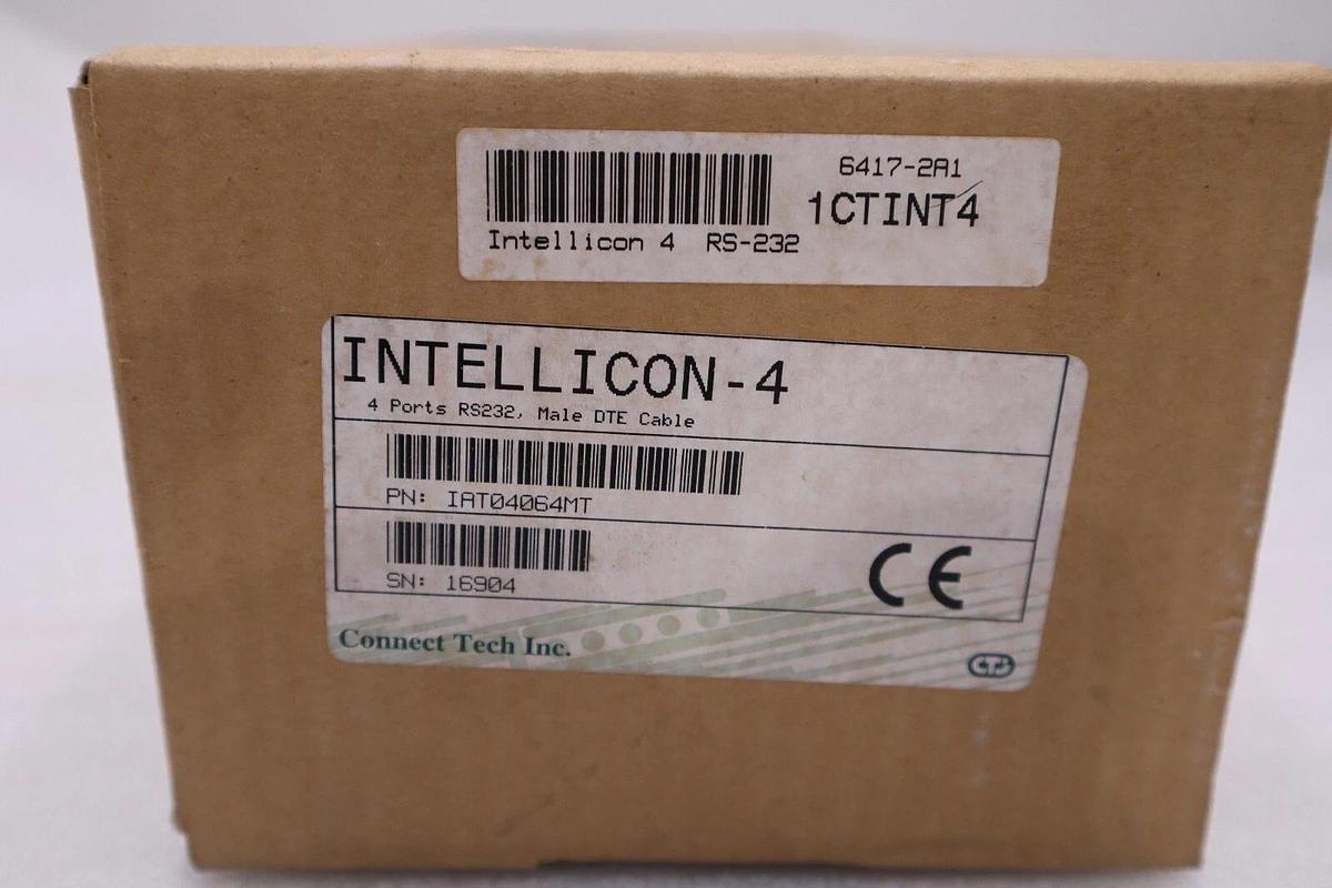 Used INTELLICON-4 RS-232 PN: IAT04064MT  Intellicon 4 Port w/ Male DTE Cable NEW #H34