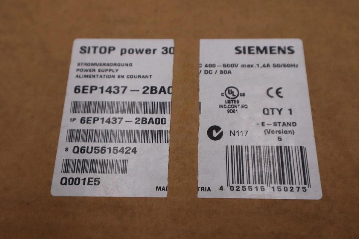 Used SIEMENS 6EP1437-2BA00 400-500VAC 30A NSMP - STOCK GF312