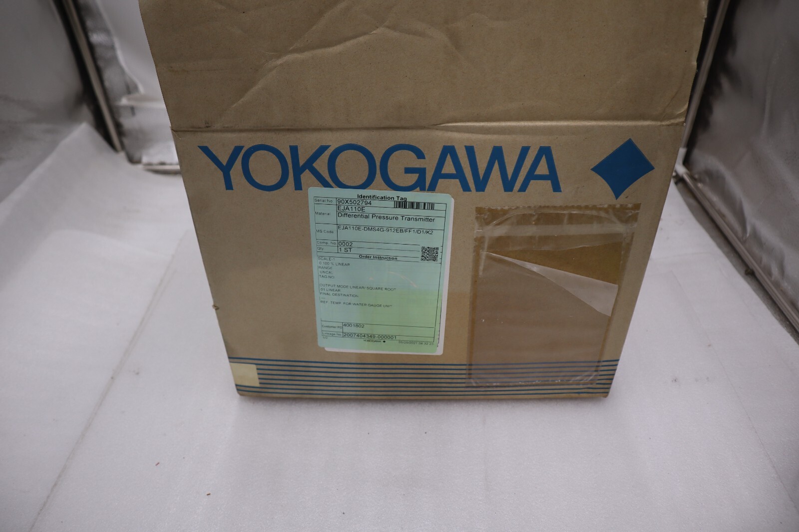 Used YOKOGAWA EJA110E-DMS4G-912EB/FF1/D1/K2 - EJA110E DIFFERENTIAL TRANSMITTER NEW