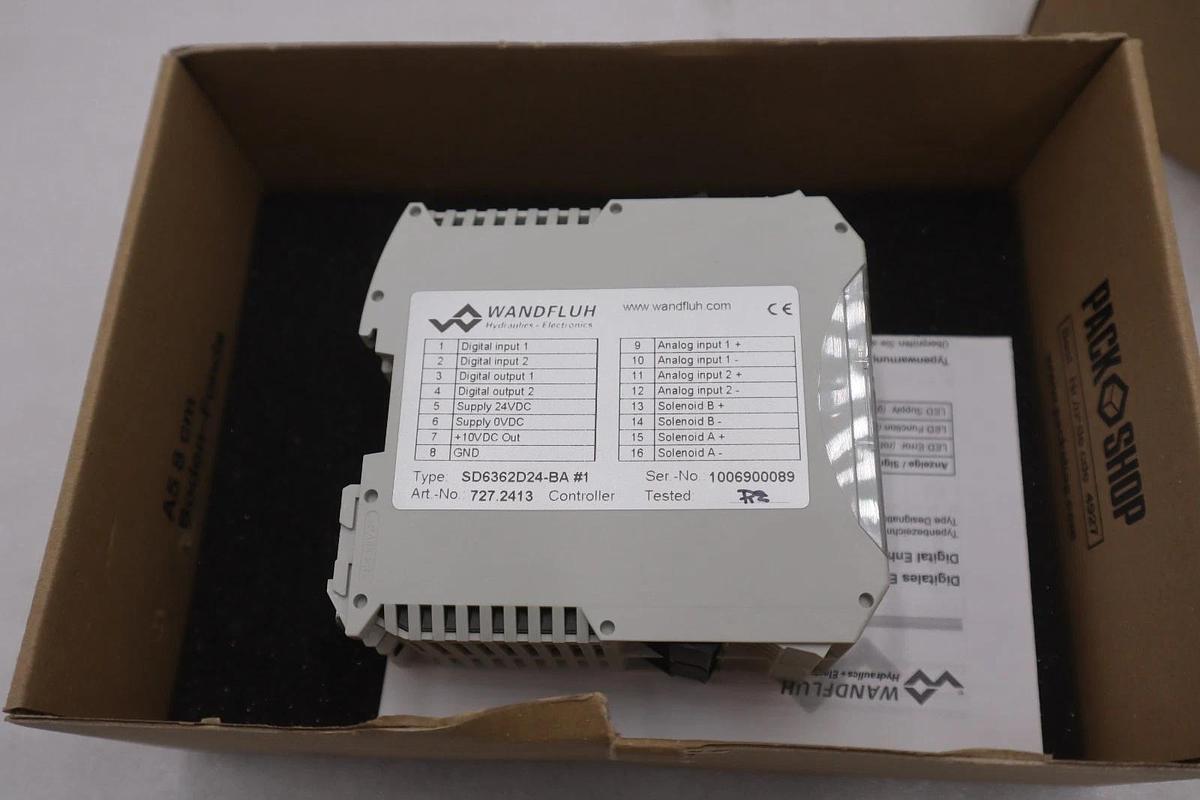 Used WANDFLUH ELECTRONIC SD6362D24-BA AMPLIFIER CONTROLLER - STOCK GF604