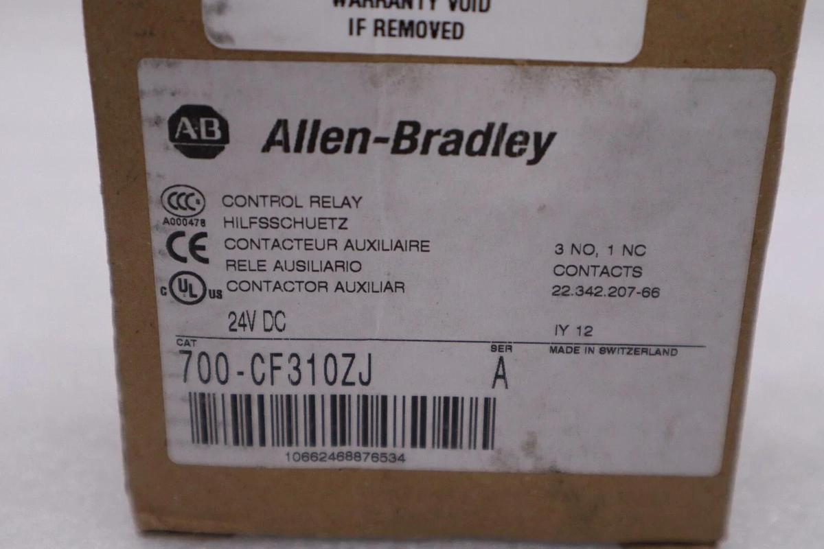 Used NEW ALLEN BRADLEY 700-CF310ZJ SER. A 24VDC 20A CONTACTOR AUXILIAR STOCK H213A