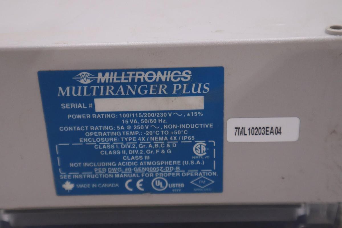 Used Siemens Milltronics 7ML10203EA04 Multiranger Plus Level Monitor Relay Box GF1074