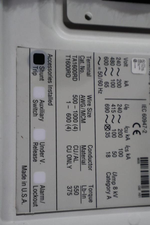 Used NEW CUTLER HAMMER EATON RDC816T88WP02SS29Y01 / RDC 100K BREAKER STOCK 2306