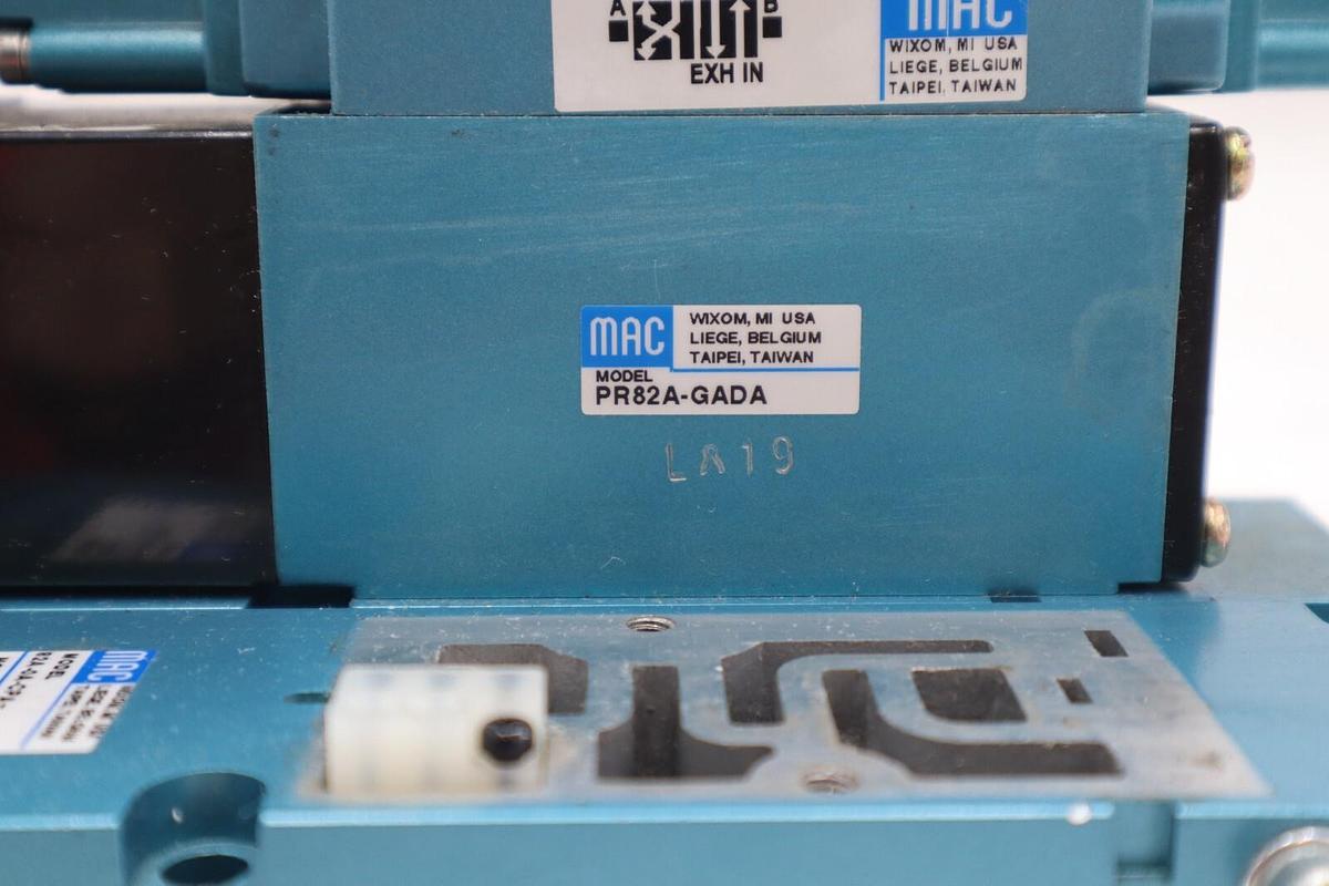 Used MAC 82A-0A-CPA VALVE TM-DDAJ-1DK PR82A-GADA VAC TO A50 PSI STOCK #323-A