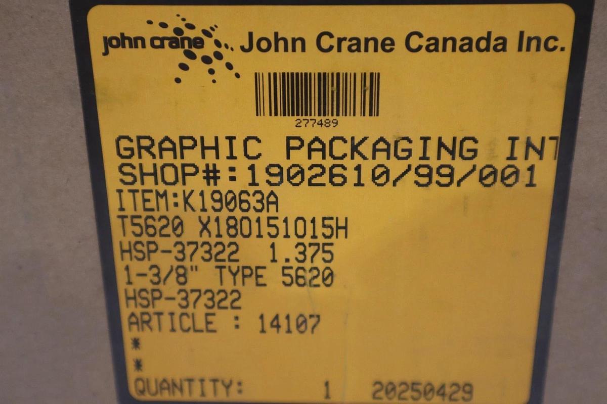 Used John Crane HSP-37322 1-3/8" TYPE 5620 Seal Assembly - NEW IN BOX - STOCK GF906