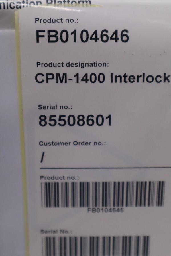 BTG CPM-1400 PH/Q0/M1/S2/H3/C10/R15 CONSISTENCY TRANSMITTER - NEW - STOCK 3827CC