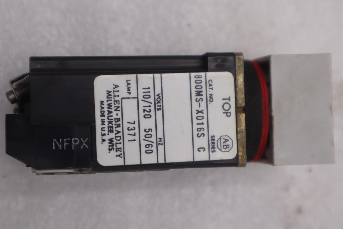 Used ALLEN BRADLEY BULLETIN 800MS-X0165 SERIES A STOCK #K-3694