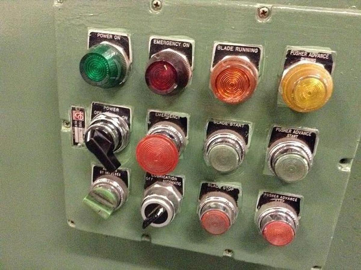 Used PERINI 606 SERIES 110 ROLL SAW FOR TISSSUE TOILET KITCHEN