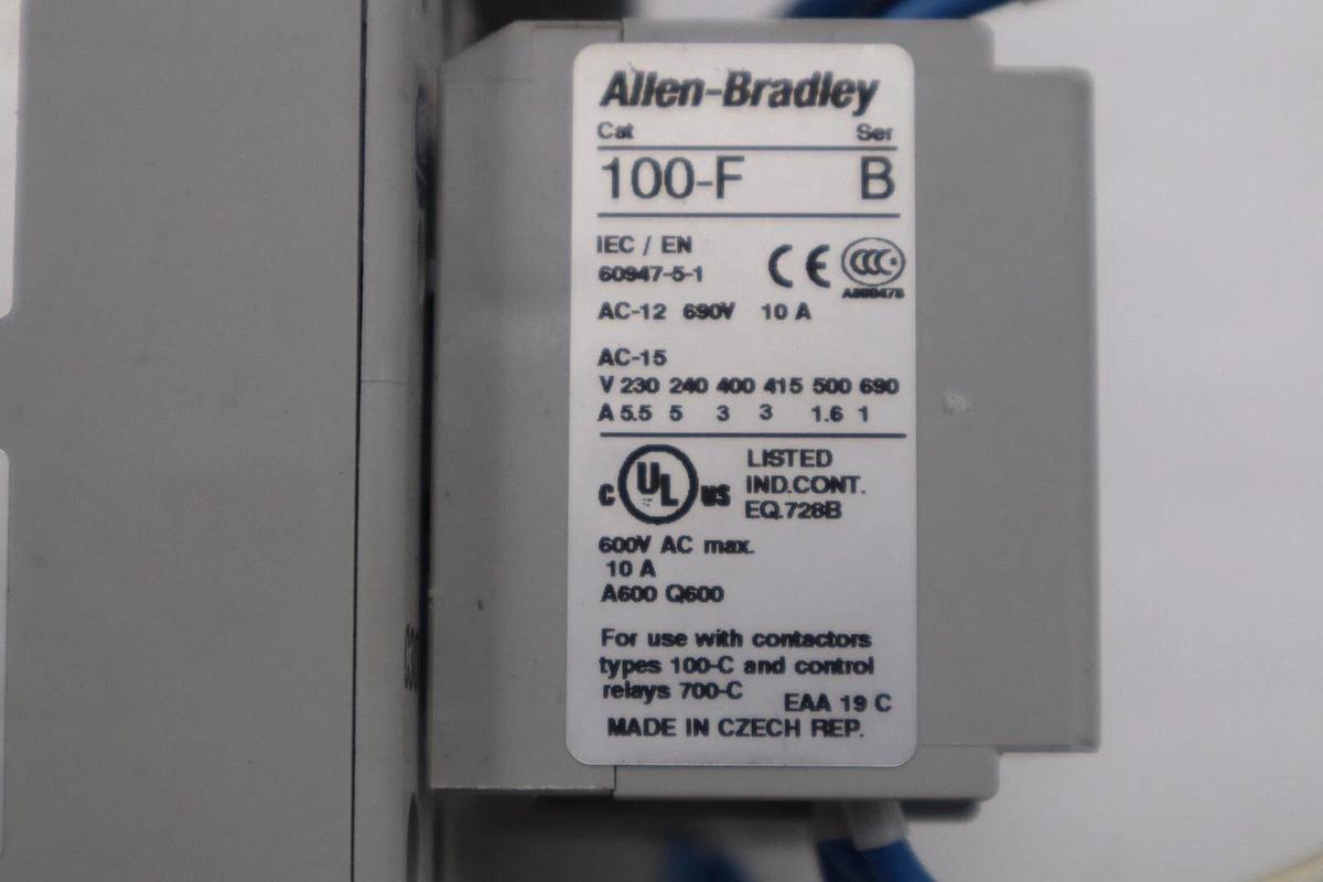 Used ALLEN BRADLEY 140M-D8E-C10 CIRCUIT BREAKER WITH 100-C30*00 CONTACTOR #4822-A