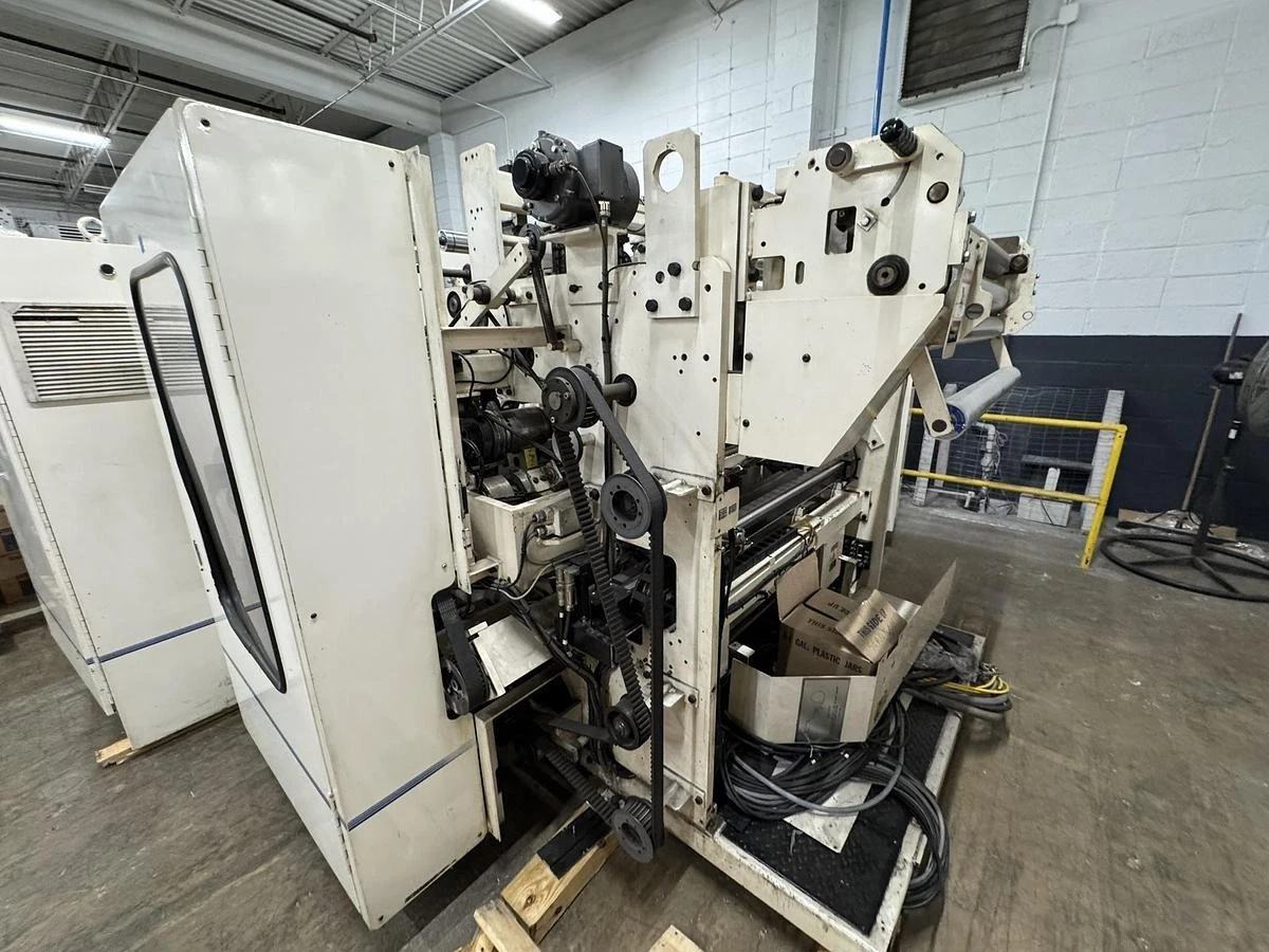 Used 42" WIDE ELSNER ENR-1000 AUTOMATIC REWINDER FOR NONWOVEN WIPES 10" REWIND DIA.