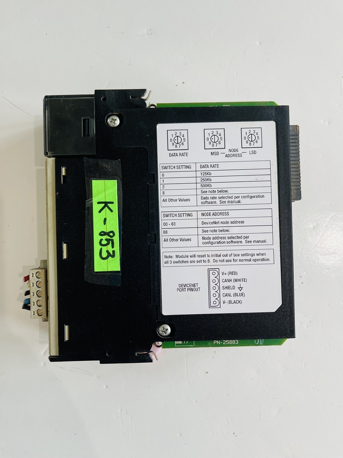 Used AB 1756-DNB D Module Communication Module Interface Module #K-853
