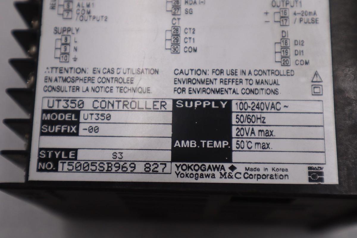 YOKOGAWA S3 UT350-00 100-240VAC - STOCK 1397CC