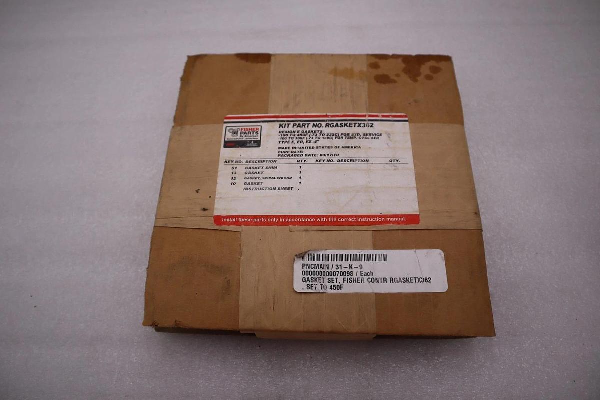 Used Fisher RGASKETX362 Industrial Valve Gasket / Replacement Part NEW STOCK 136A