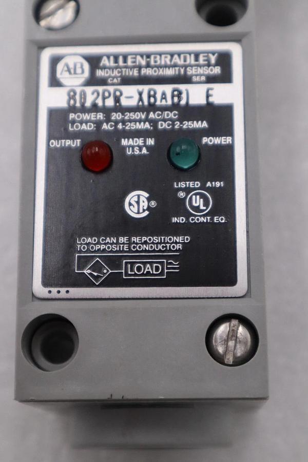 Used NEW ALLEN BRADLEY 802PR-XBAB1 SELF CONTAINED PROXIMITY SWITCH STK H856A