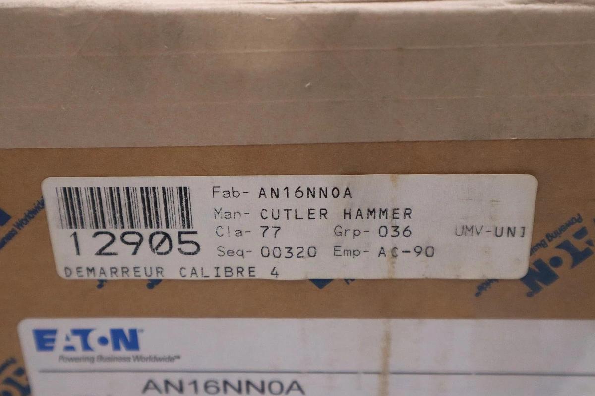 Used NEW Eaton - AN16NN0A - Freedom Nema Starter, Non-Reversing, 135 A STK SGF131