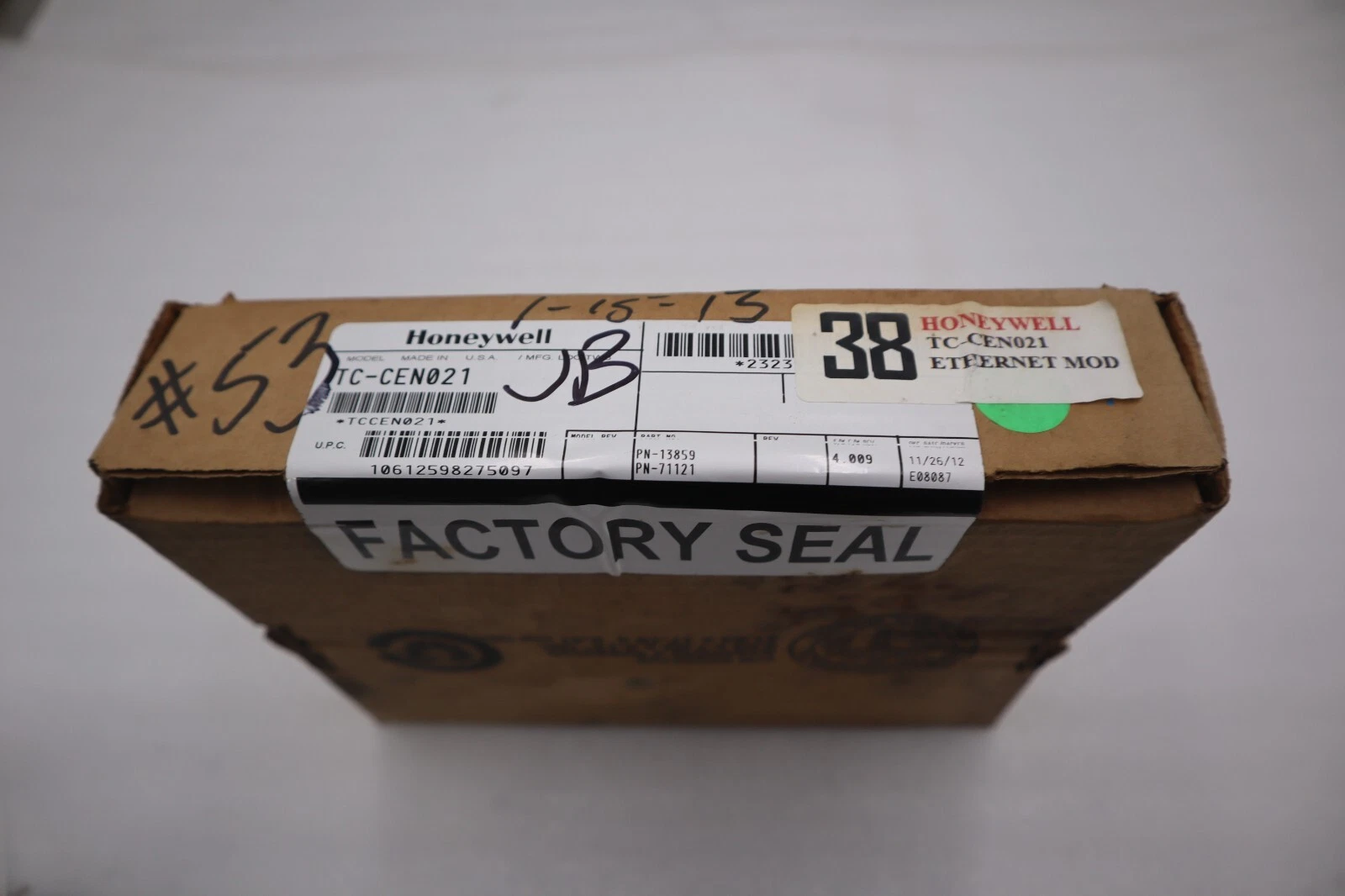 Used NEW SEALED HONEYWELL TC-CEN021 / TCCEN021 ETHERNET MODULE 10/100MB STOCK G549