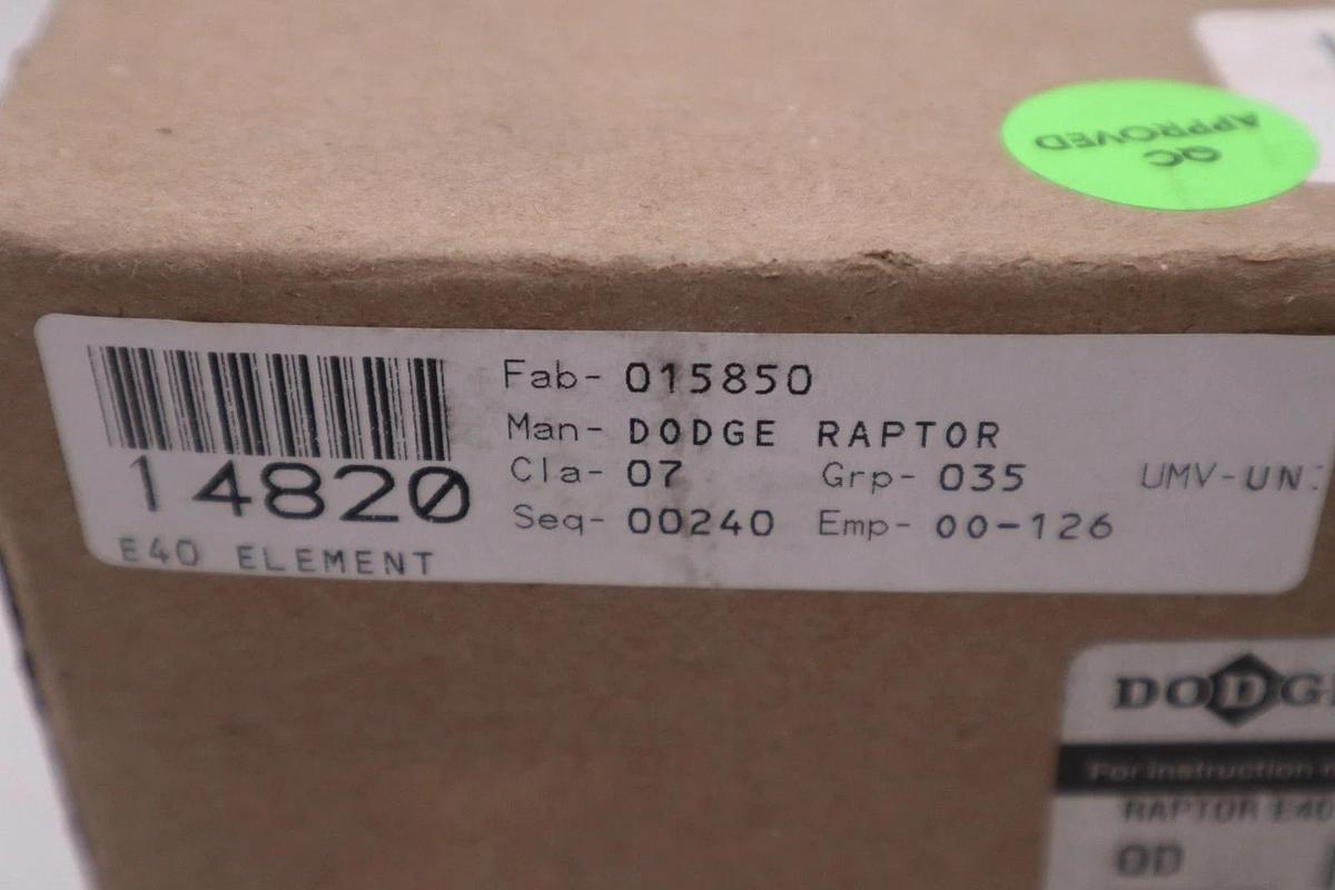 Used DODGE 015850 E40 ELEMENT COUPLING ELASTOMERIC 40 MM SIZE - NEW UNIT - STK GF451A