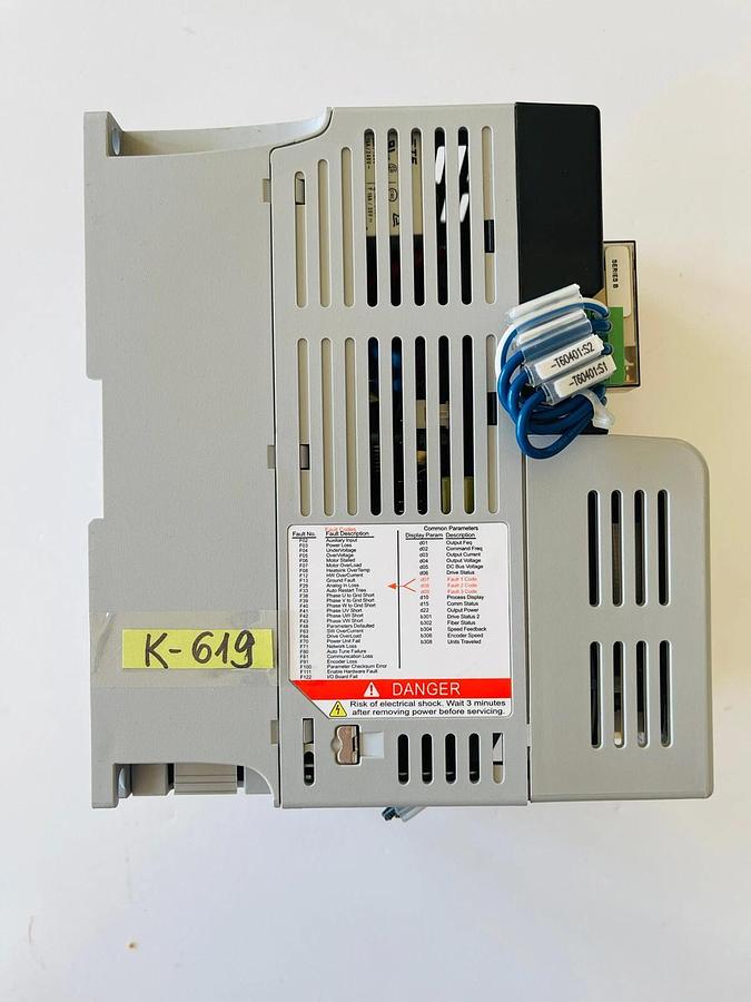 Used Allen Bradley 22D-D2P3N104 POWERFLEX-40 AC DRIVE 1.0HP #K-619