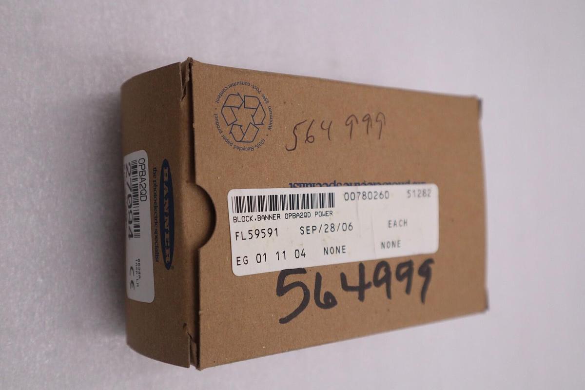 Used NEW OPEN BOX BANNER OPBA2QD Power Block Omni Beam Sensor STOCK G721A