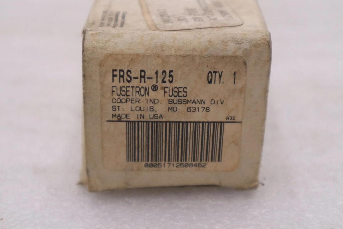 Used LOT OF 4 - Bussmann FRS-R-125 Fusetron Class RK5 Time-Delay Fuse - STOCK 5807A