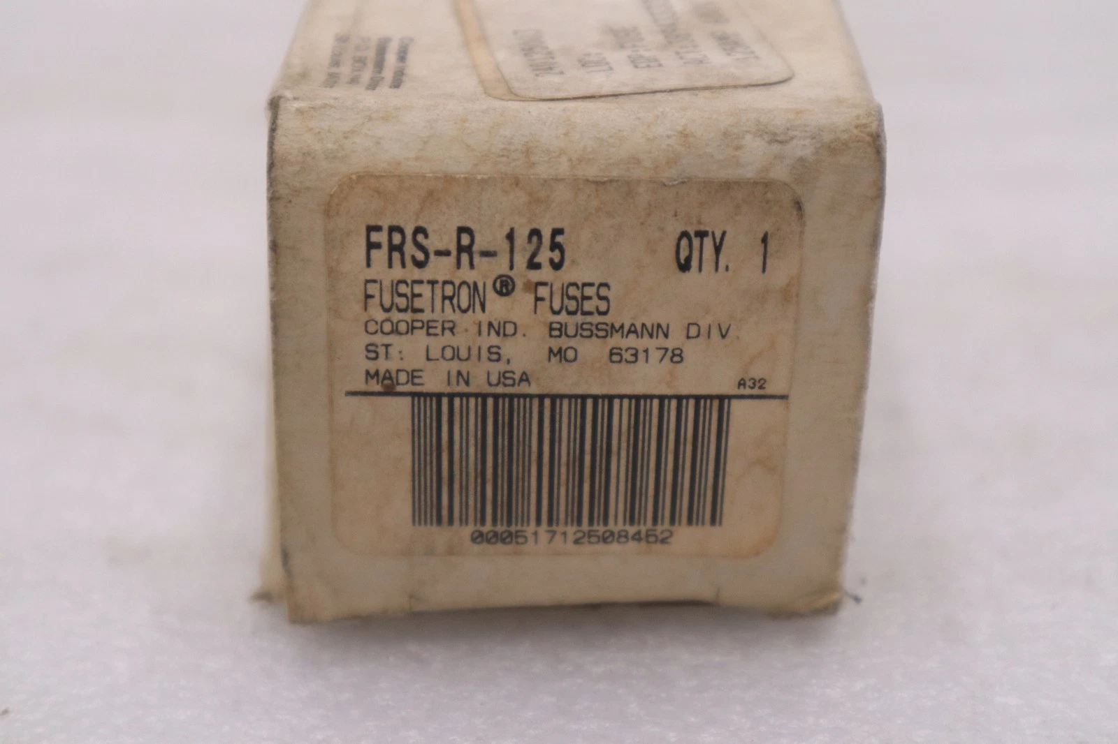Used LOT OF 4 - Bussmann FRS-R-125 Fusetron Class RK5 Time-Delay Fuse - STOCK 5807A