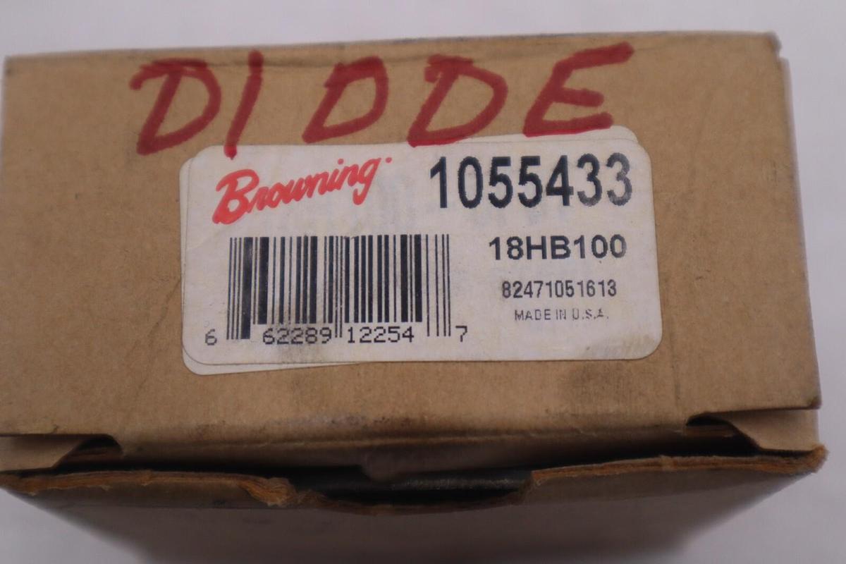 Used NEW OPEN BOX Browning 18HB100 Steel Rough Bore Gearbelt Pulley STOCK K-2847