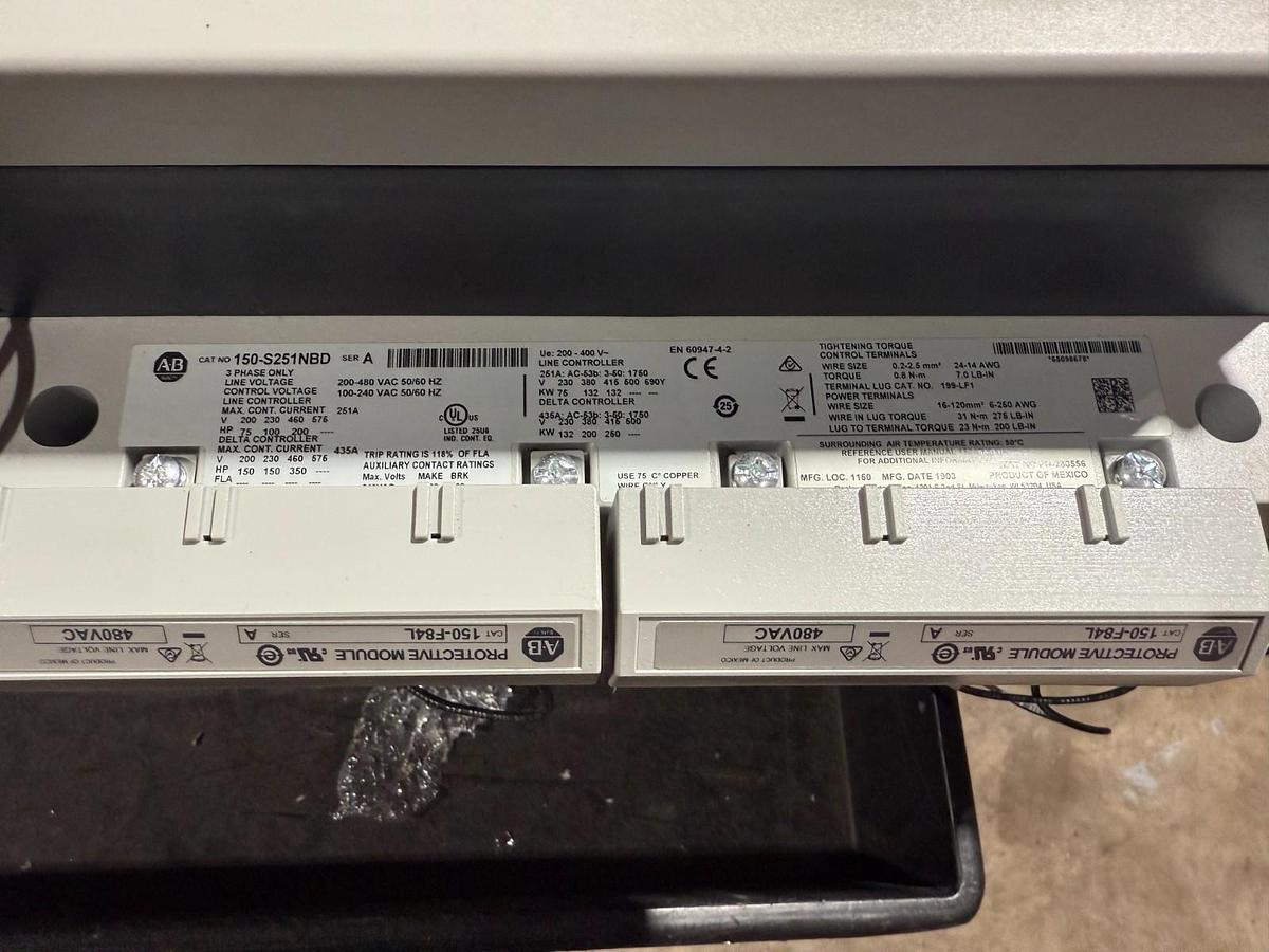 Used ALLEN BRADLEY 150-S251NBD /A SMC-50 Soft Starter 251A 480V 150S251NBD (AS SHOWN)