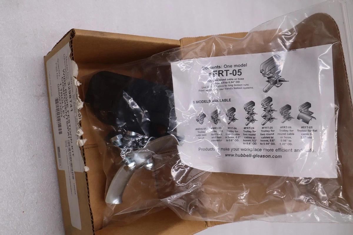 NEW OPEN BOX HUBBELL 3298T41 WIRE ROPE FESTOON KIT STOCK 5046CC