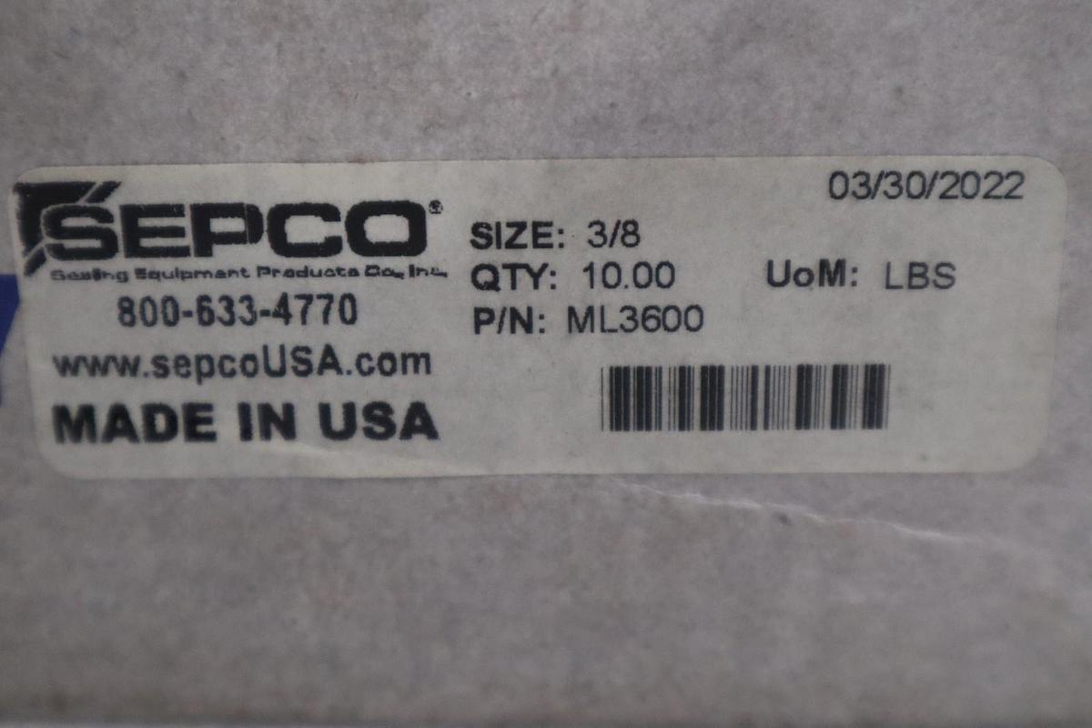 SEPCO ML3600 3/8" PTFE/Graphite Packing 10LBS - STOCK GF682